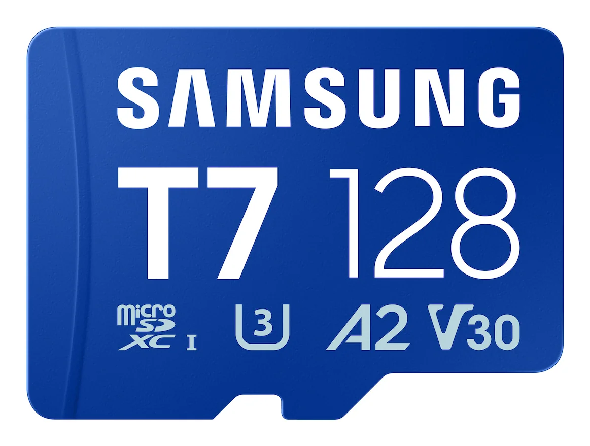 Cartão de Memória Samsung T7 128GB microSDXC Classe 10 U3 V30 A2 170MB/s