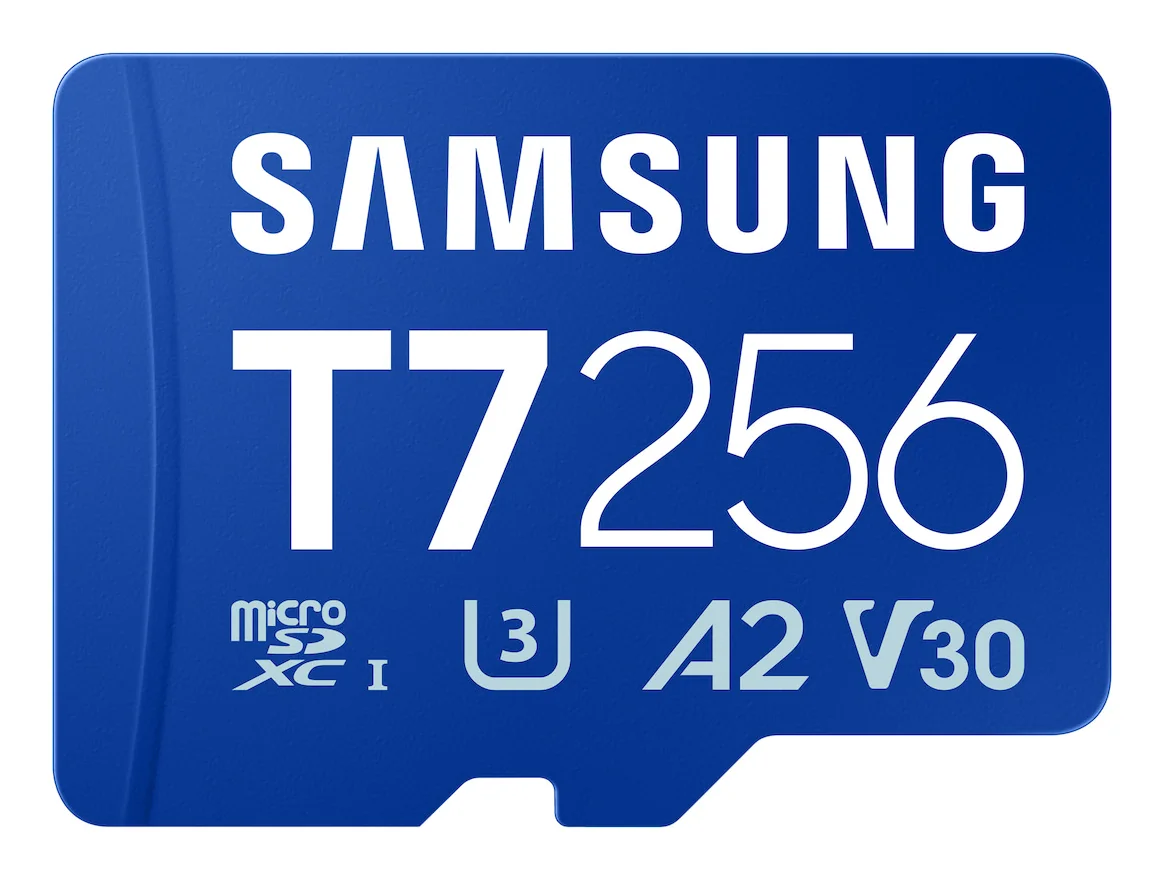 Cartão de Memória MicroSDXC Samsung P7 256GB Classe 10 U3 V30 A2 até 170MB/s