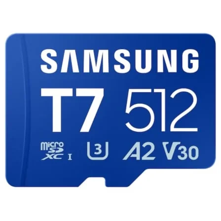 Cartão de Memória MicroSDXC Samsung P7 512GB Classe 10 U3 V30 A2 170MB/s