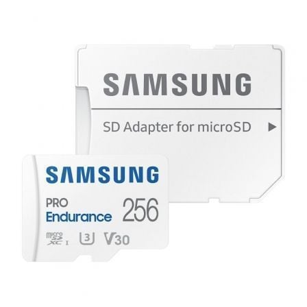 Cartão de Memória Samsung Pro Endurance 256GB microSD XC com Adaptador/ Classe 10/ 100MB/s