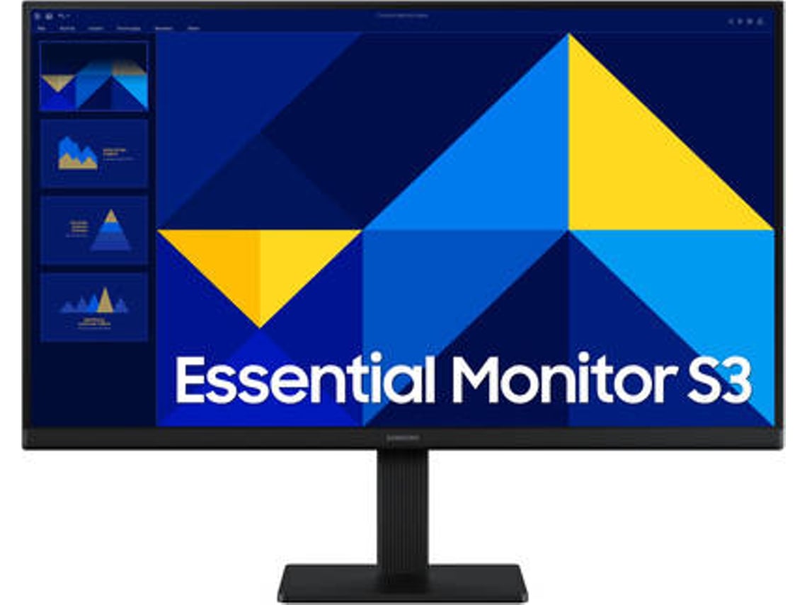 Monitor Profissional Samsung Essential Monitor S3 S24D300GAU/ 24"/ Full HD/ Preto