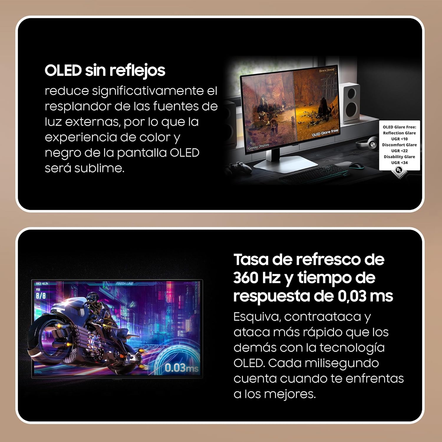 Monitor Gaming Samsung G6 Odyssey OLED S27DG602SU 27"/ QHD/ 0.03ms/ 360Hz/ Ajustável em Altura/ Prata - Imagem 3