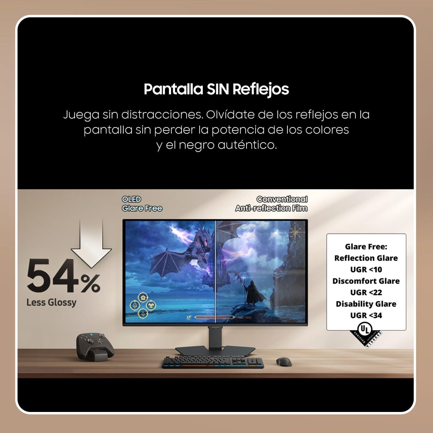 Monitor Gaming Samsung Odyssey G5 G50SF S27FG502SU 27"/ QHD/ 0.03ms/ 180Hz/ OLED/ Preto - Imagem 3