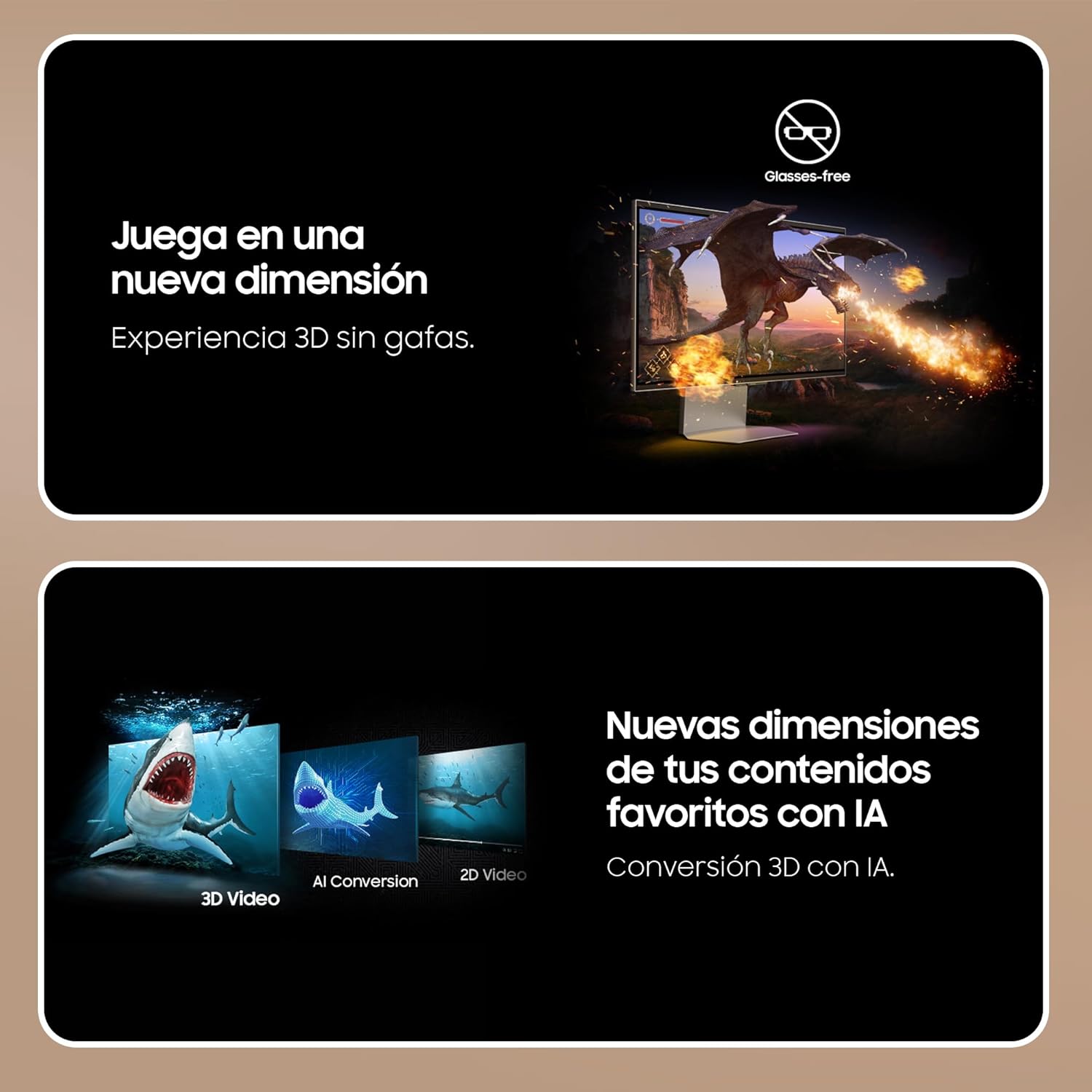 Monitor Gaming Samsung Odyssey 3D G90XF S27FG904XU 27"/ 4K/ 1ms/ 165Hz/ 3D/ Multimédia/ Ajustável em altura/ Prata - Imagem 2