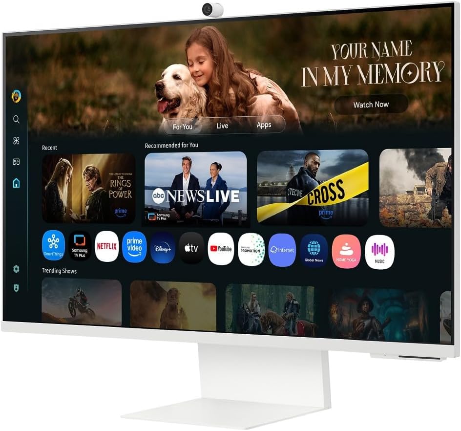 Smart Monitor Samsung M8 M80F S32FM801UU 32"/ 4K/ Multimédia/ Ajustável em Altura/ Smart TV/ Webcam/ Branco - Imagem 2