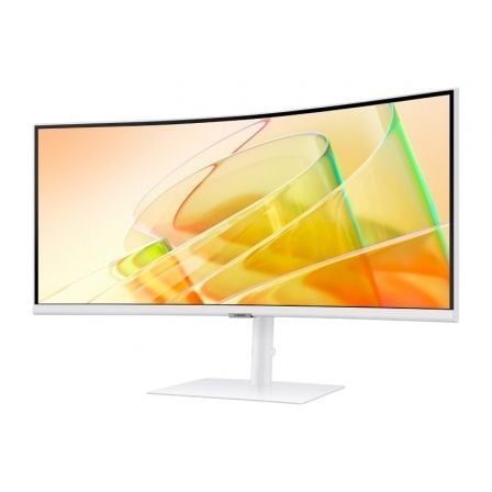 Monitor Curvo Samsung ViewFinity S6 S34C650TAU 34" Ultra-WQHD Thunderbolt 4 HDR10 Colunas Branco - Imagem 2