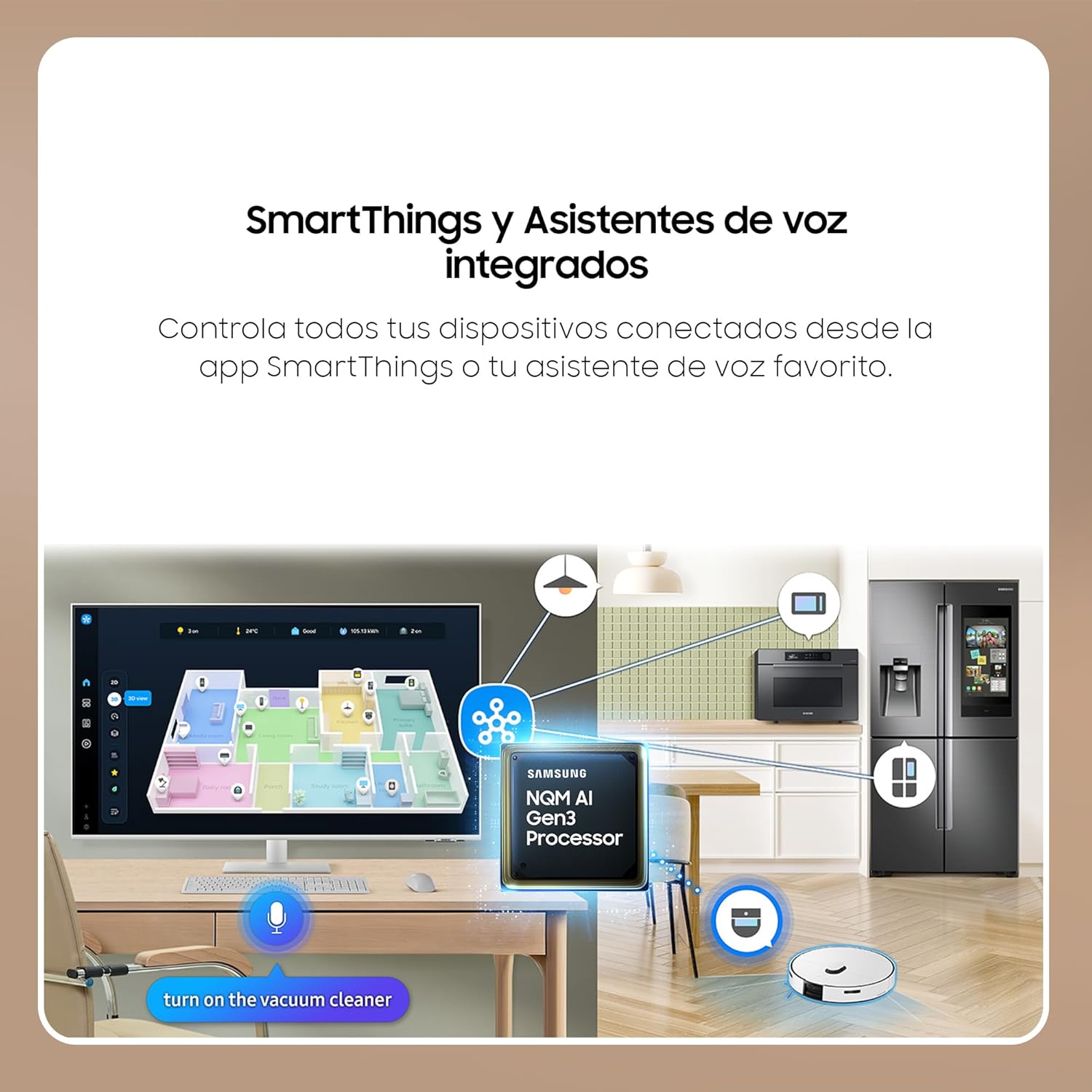 Smart Monitor Samsung M7 S43FM701UU 43"/ 4K/ Multimédia/ Smart TV/ Branco - Imagem 5
