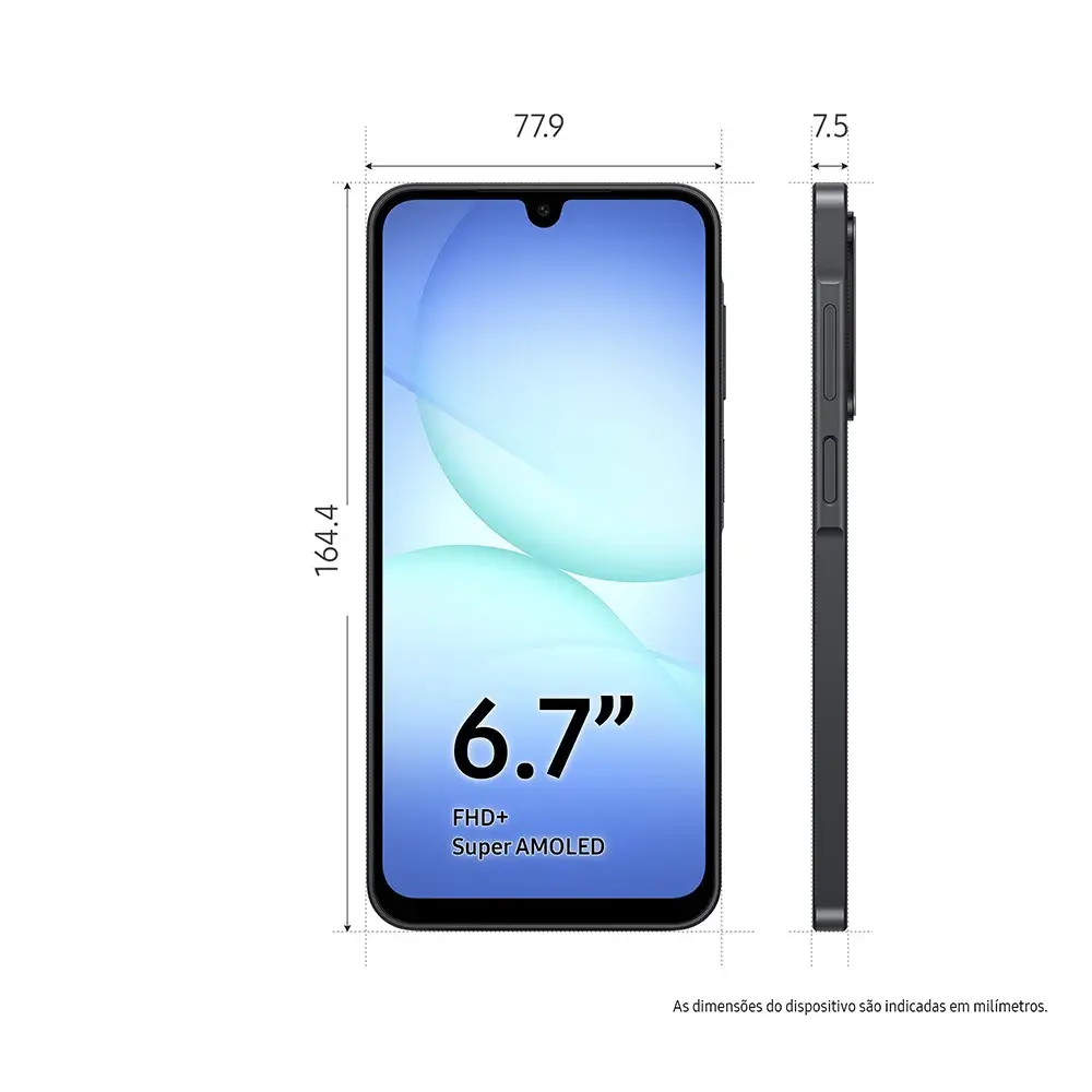 Smartphone Samsung Galaxy A17 4GB/ 128GB/ 6.7"/ 5G/ Preto - Imagem 3