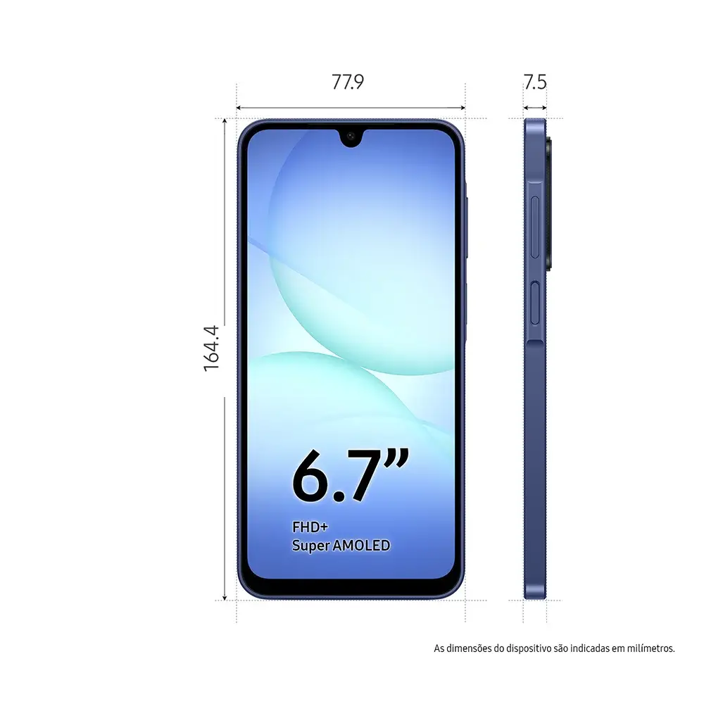 Smartphone Samsung Galaxy A17 8GB/ 256GB/ 6.7"/ 5G/ Azul - Imagem 3