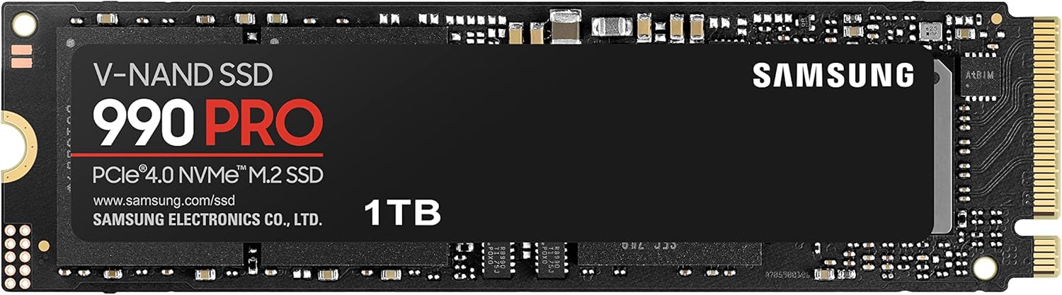 Disco SSD Samsung 990 PRO 1TB/ M.2 2280 PCIe Gen4/ Compatível com PS5 e PC/ Capacidade Total