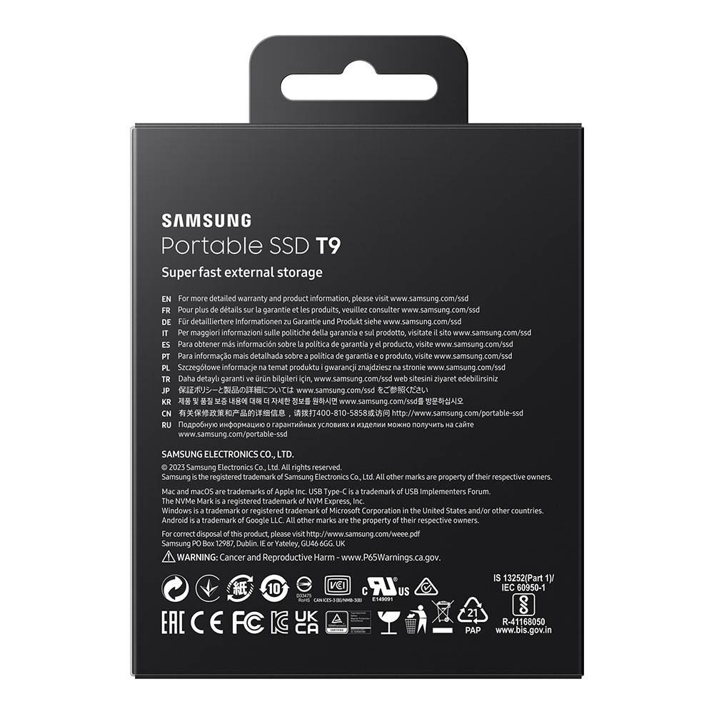 Disco Externo SSD Samsung Portable T9 1TB/ USB 3.2/ Preto - Imagem 15