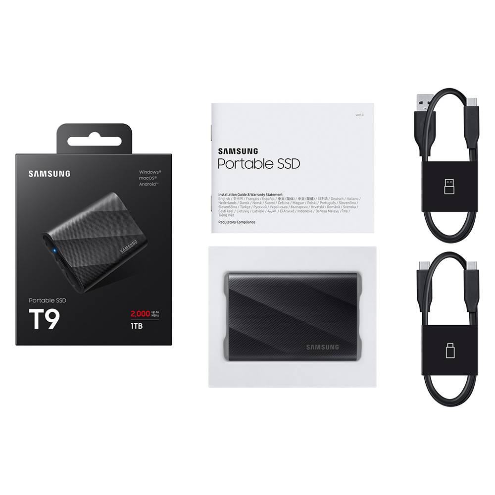 Disco Externo SSD Samsung Portable T9 1TB/ USB 3.2/ Preto - Imagem 11