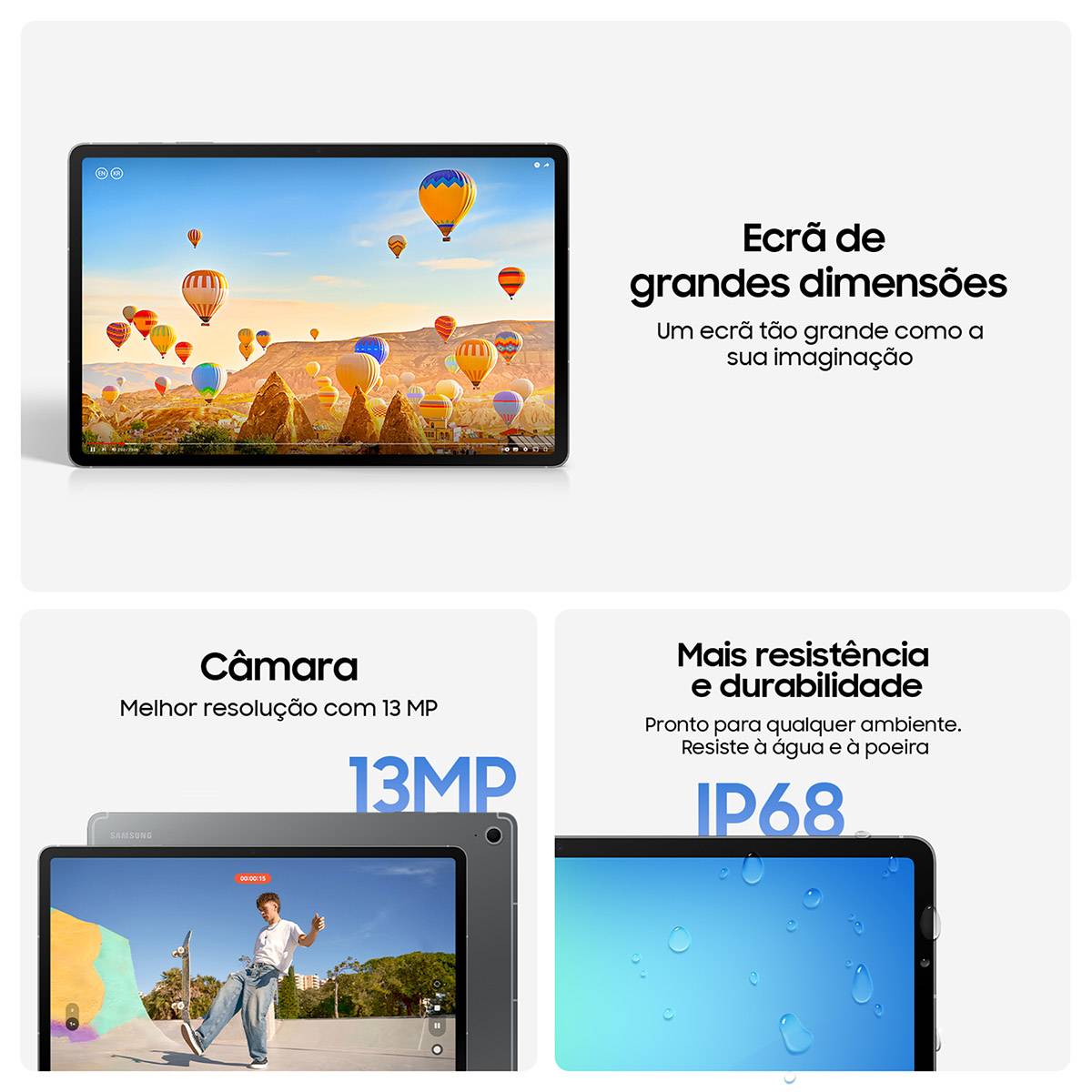 Tablet Samsung Galaxy Tab S10+ FE 13.1"/ 8GB/ 128GB/ Octacore/ Cinzento - Imagem 4