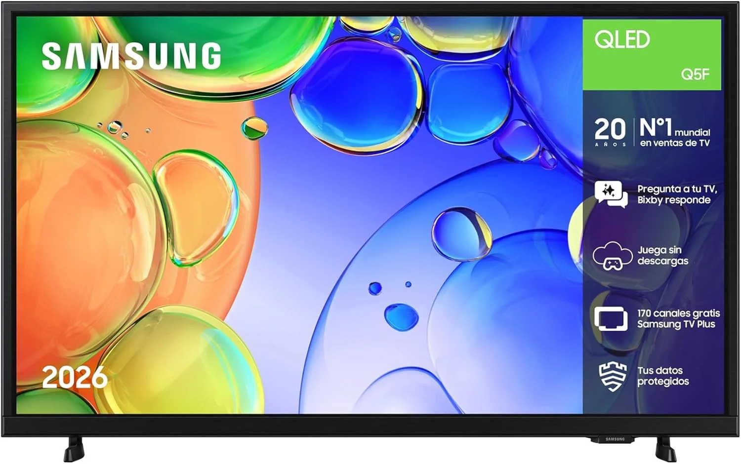 Smart TV Samsung QLED 32" Q5F Full HD HDR WiFi Tizen Gaming Hub Preto