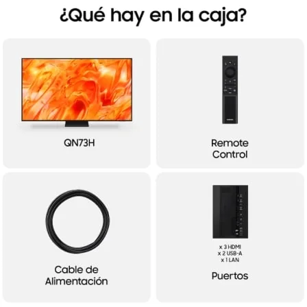 Televisor Samsung 65" Neo QLED TQ65QN73HAU 4K Ultra HD NQ4 AI Smart TV Quantum Mini LED WiFi - Imagem 3