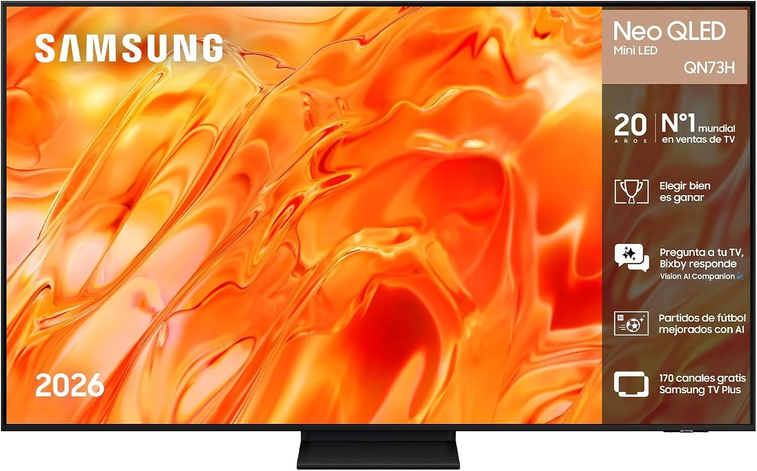 Smart TV Samsung Neo QLED 75" TQ75QN73HAU Ultra HD 4K Vision AI Quantum Mini LED