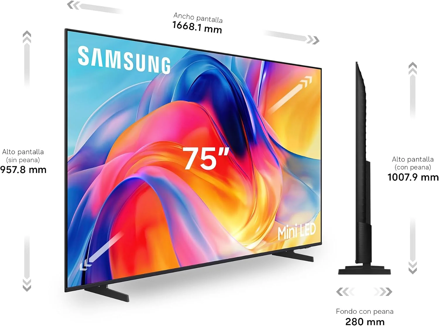 Televisor Samsung Mini LED M73H 75" Ultra HD 4K Smart TV Vision AI WiFi - Imagem 9