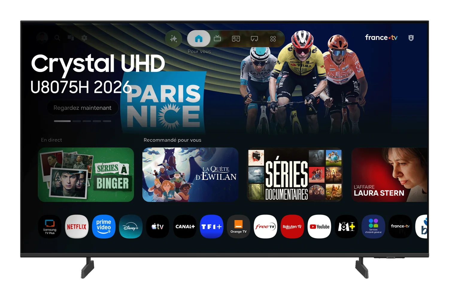 Smart TV Samsung Crystal 4K AI U8075H 75" Ultra HD 4K Processador Crystal 4K WiFi - Imagem 2