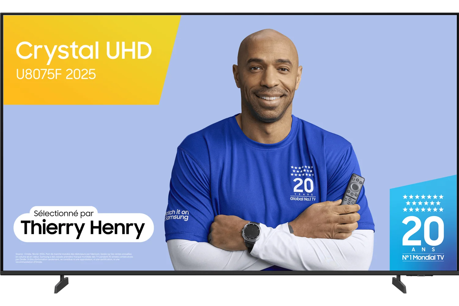 Smart TV Samsung Crystal 4K AI U8075H 75" Ultra HD 4K Processador Crystal 4K WiFi