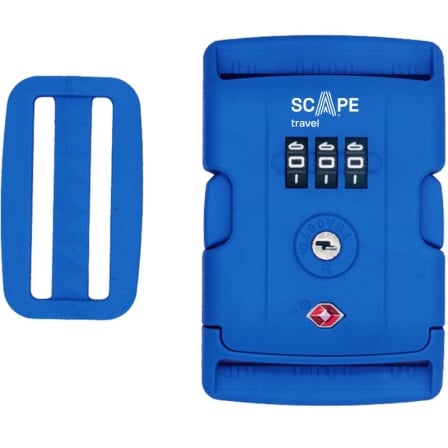 Correia para Mala Scape Travel E0120 com Fecho TSA e Combinação de 3 Dígitos Ajustável até 200cm Azul - Imagem 2