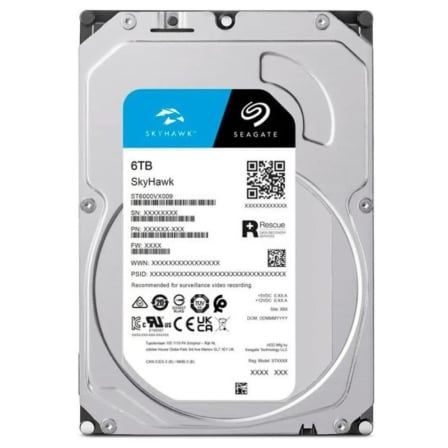 Disco Rígido Seagate SkyHawk 6TB 3.5" SATA III 256MB Cache para Vigilância - Imagem 2