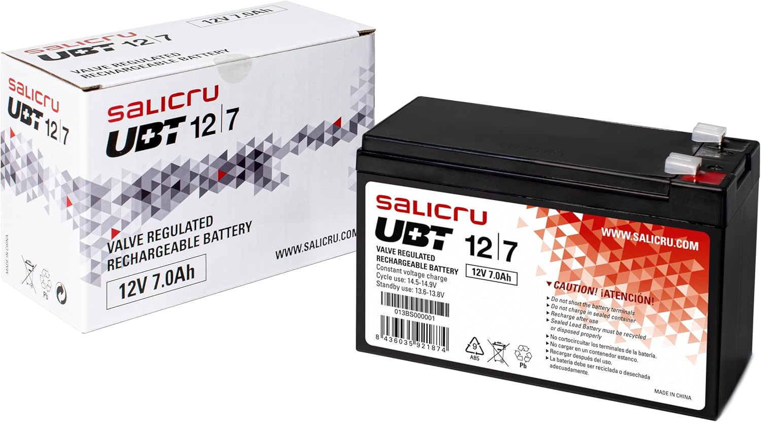 Bateria Salicru UBT 12/7 V2 compatível com SAI Salicru segundo as especificações - Imagem 3