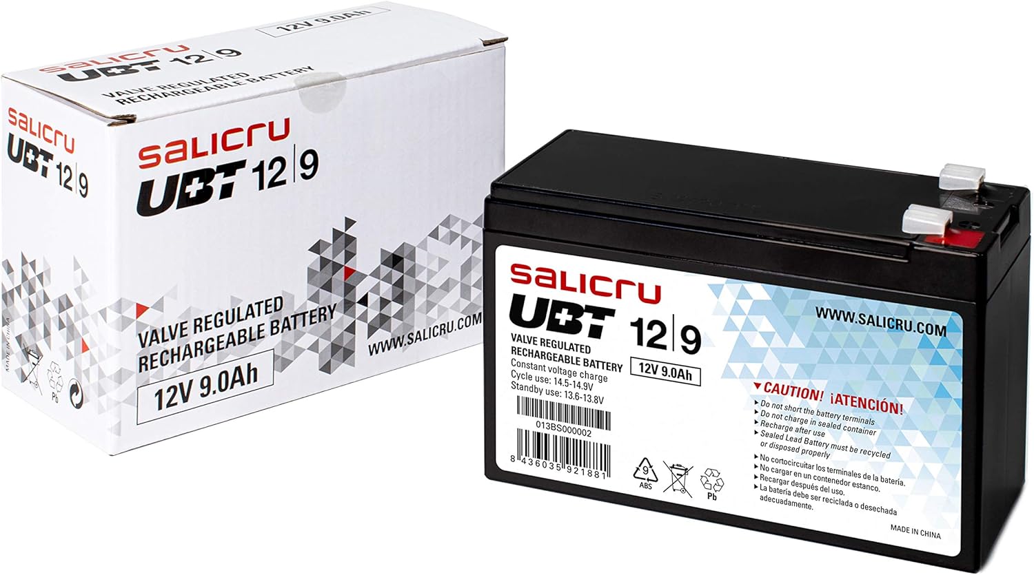 Bateria Salicru UBT 12/9 compatível com SAI Salicru segundo especificações - Imagem 2