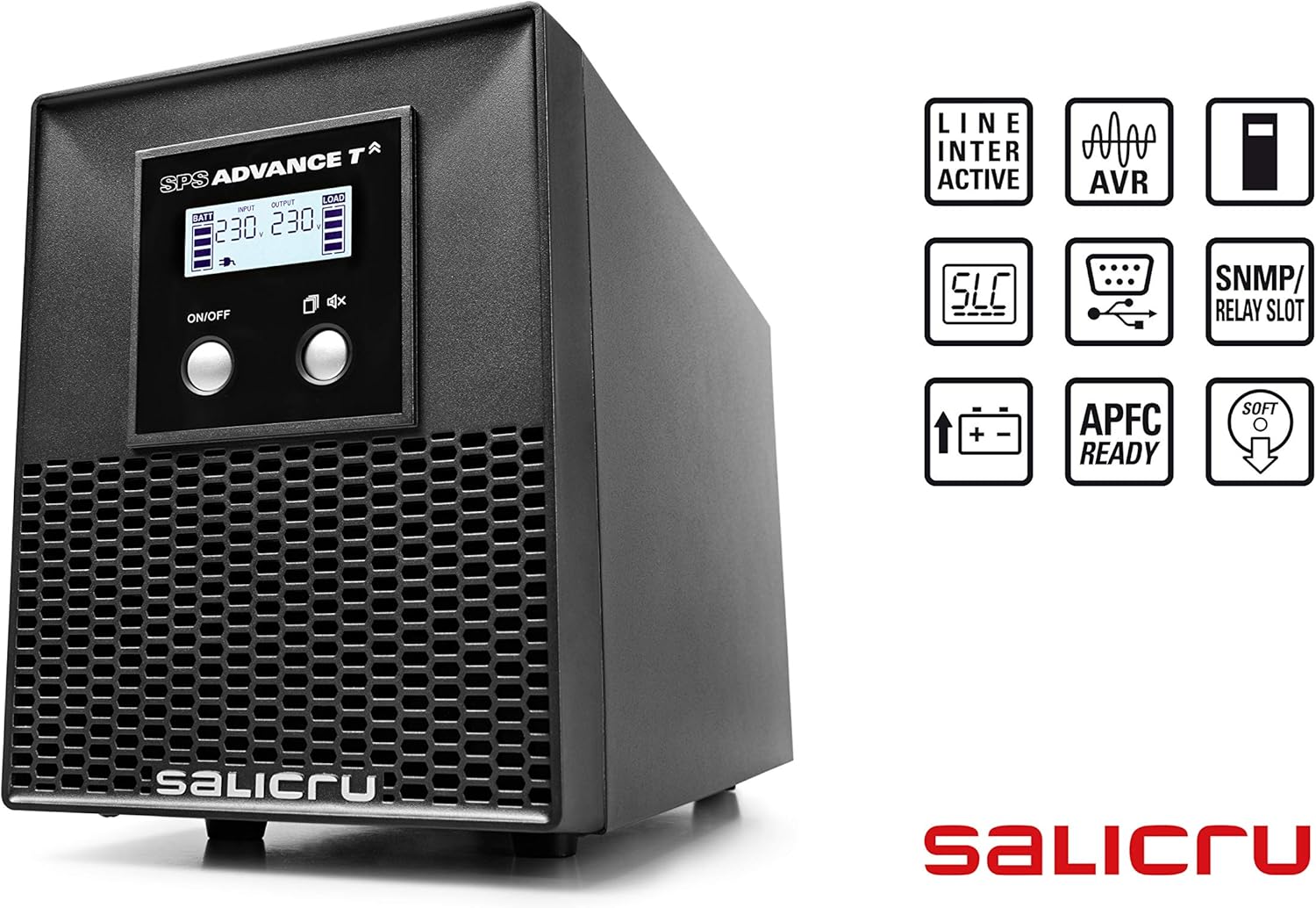 UPS Linha Interativa Salicru SPS 1500 ADV T/ 1500VA-1050W/ 6 Saídas/ Formato Torre - Imagem 6