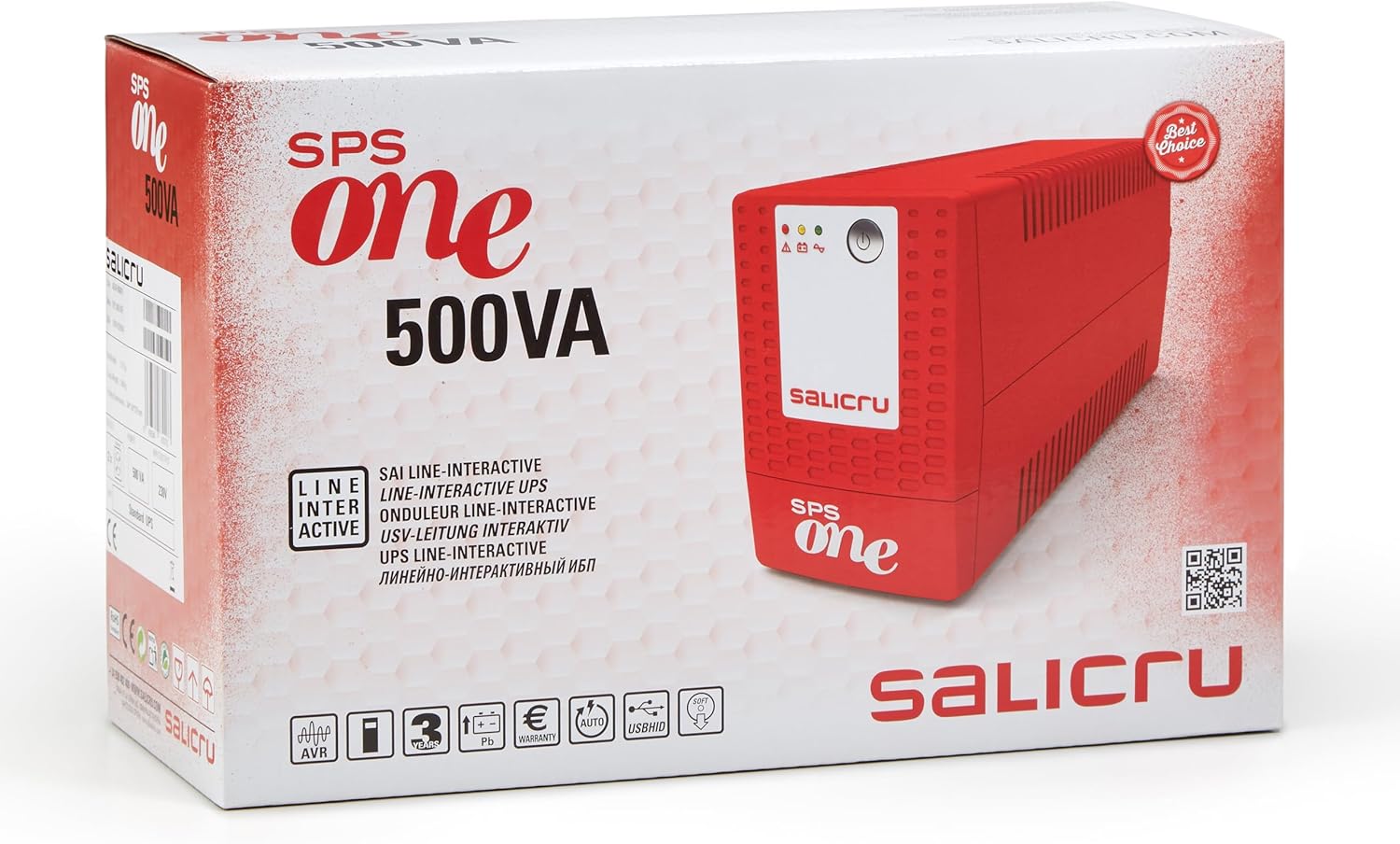 UPS Linha Interactiva Salicru SPS 500 ONE IEC/ 500VA-240W/ 4 Saídas/ Formato Torre - Imagem 4