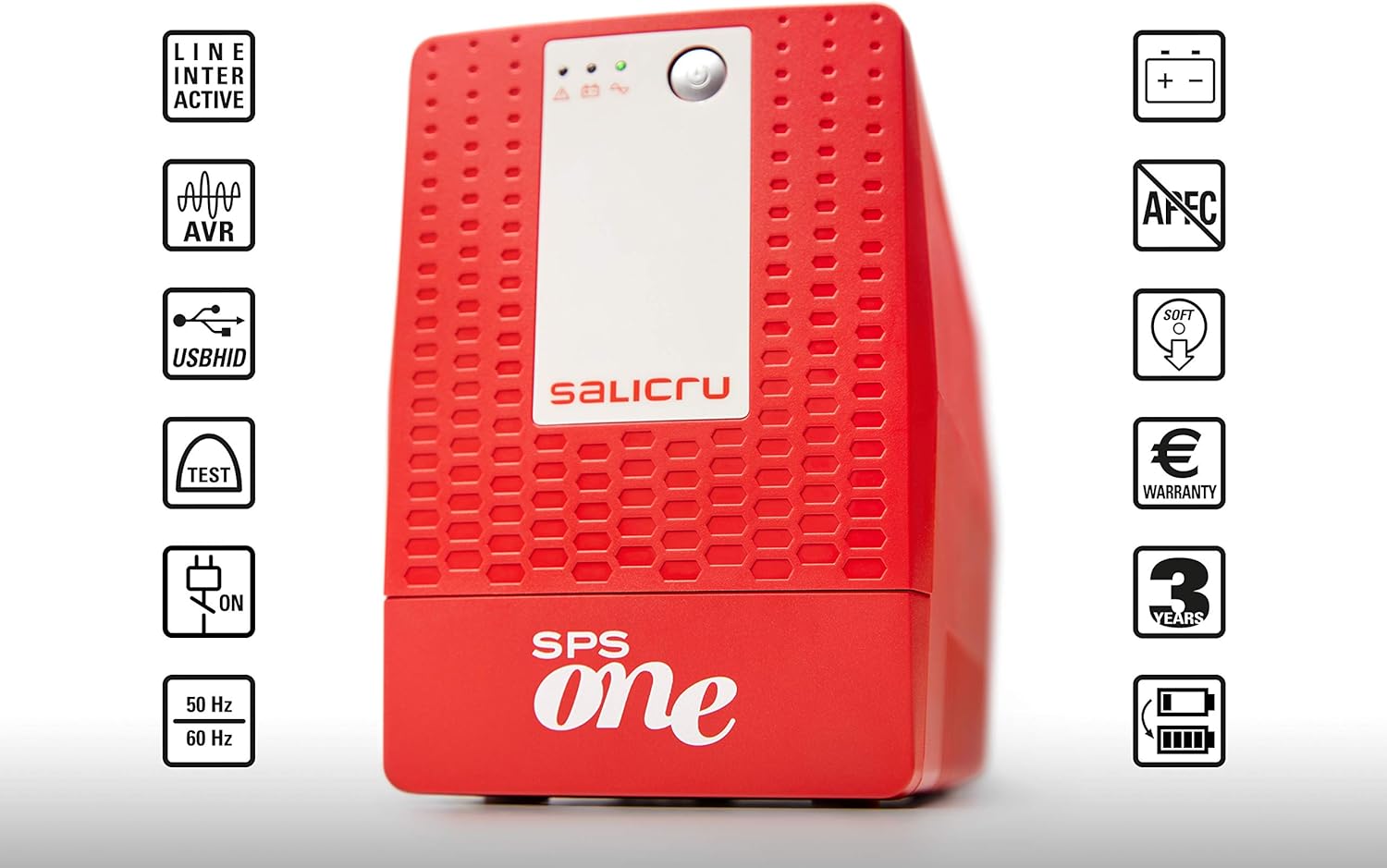 UPS Linha Interativa Salicru SPS 700 ONE V2/ 700VA-360W/ 2 Saídas/ Formato Torre - Imagem 5