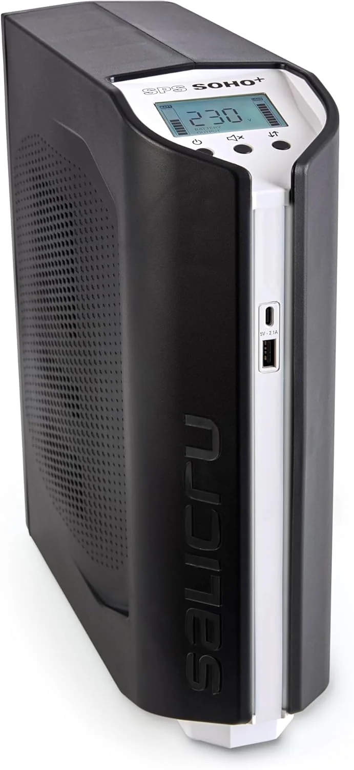 SAI Salicru SPS 750 SOHO+ IEC 750VA 420W 6 Tomadas IEC Formato Torre com 2 Portas USB - Imagem 3