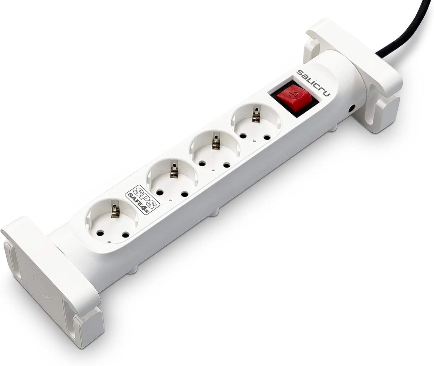 Régua de corrente com interruptor Salicru SAFE 4S/ 4 Tomadas de corrente/ Cabo 1.4m/ Branca