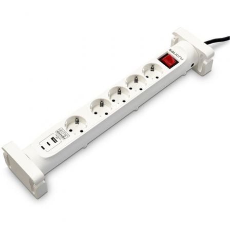 Régua com interruptor Salicru SAFE 5S+/ 4 Tomadas de corrente/ 1 Master/ 2 USB Tipo-C/ 1 USB/ Cabo 1.4m/ Branca