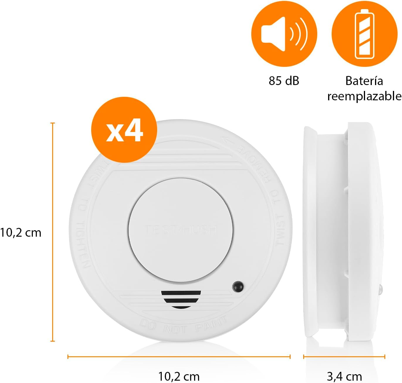 Detector de Fumo Smartwares 10.100.41/ 4 Unidades - Imagem 3