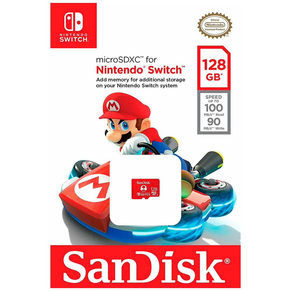 Cartão de Memória SanDisk Nintendo Switch 128GB microSD XC UHS-I/ Classe 10/ 100MBs - Imagem 2