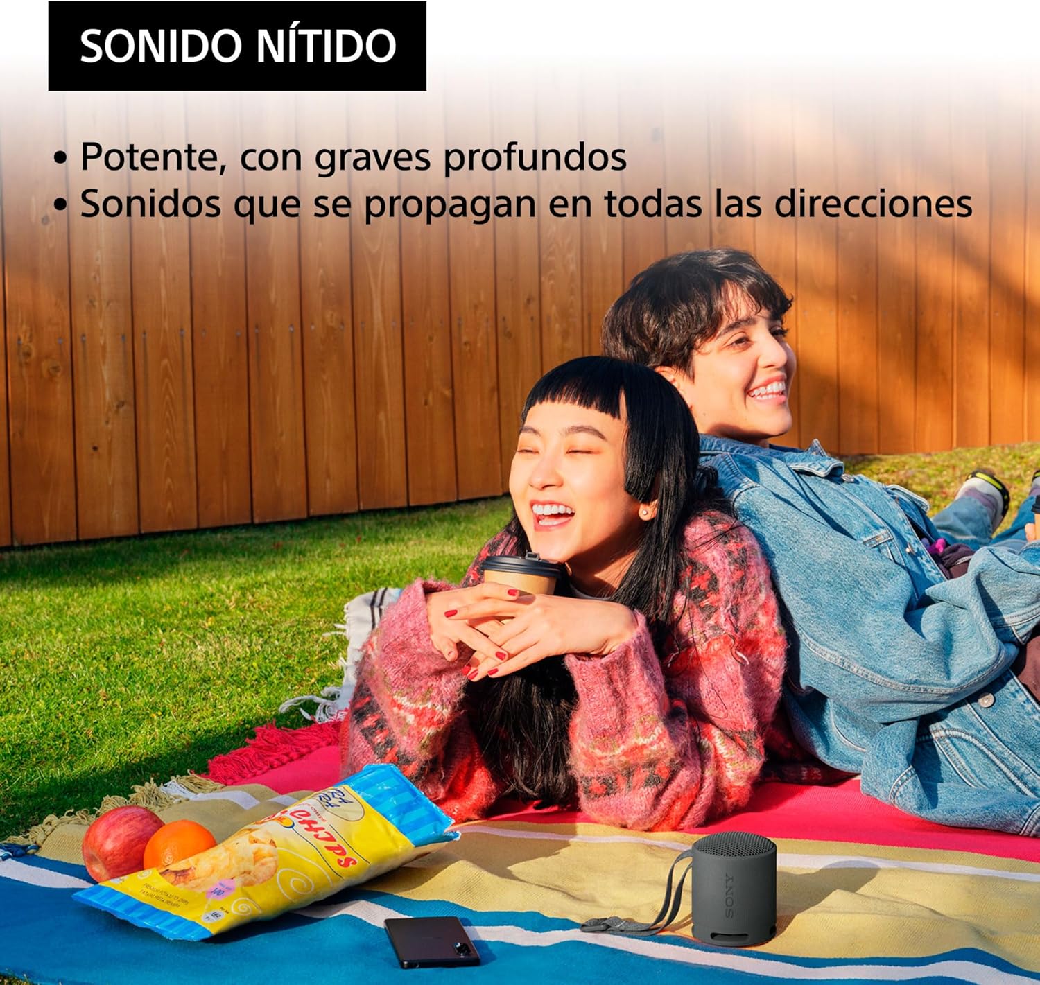 Coluna Portátil com Bluetooth Sony XB100/ 2.0/ Preto - Imagem 3