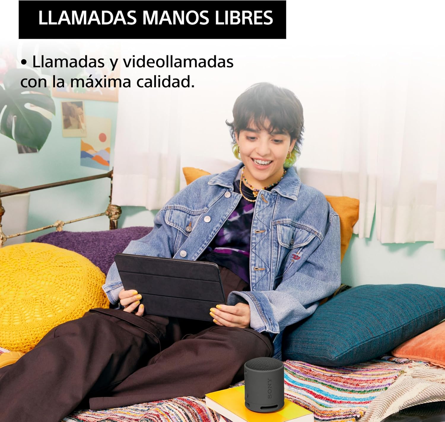 Coluna Portátil com Bluetooth Sony XB100/ 2.0/ Preto - Imagem 8