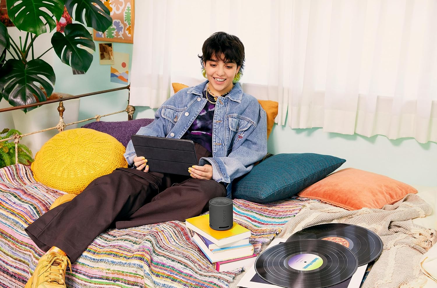 Coluna Portátil com Bluetooth Sony XB100/ 2.0/ Cinzento Claro - Imagem 9