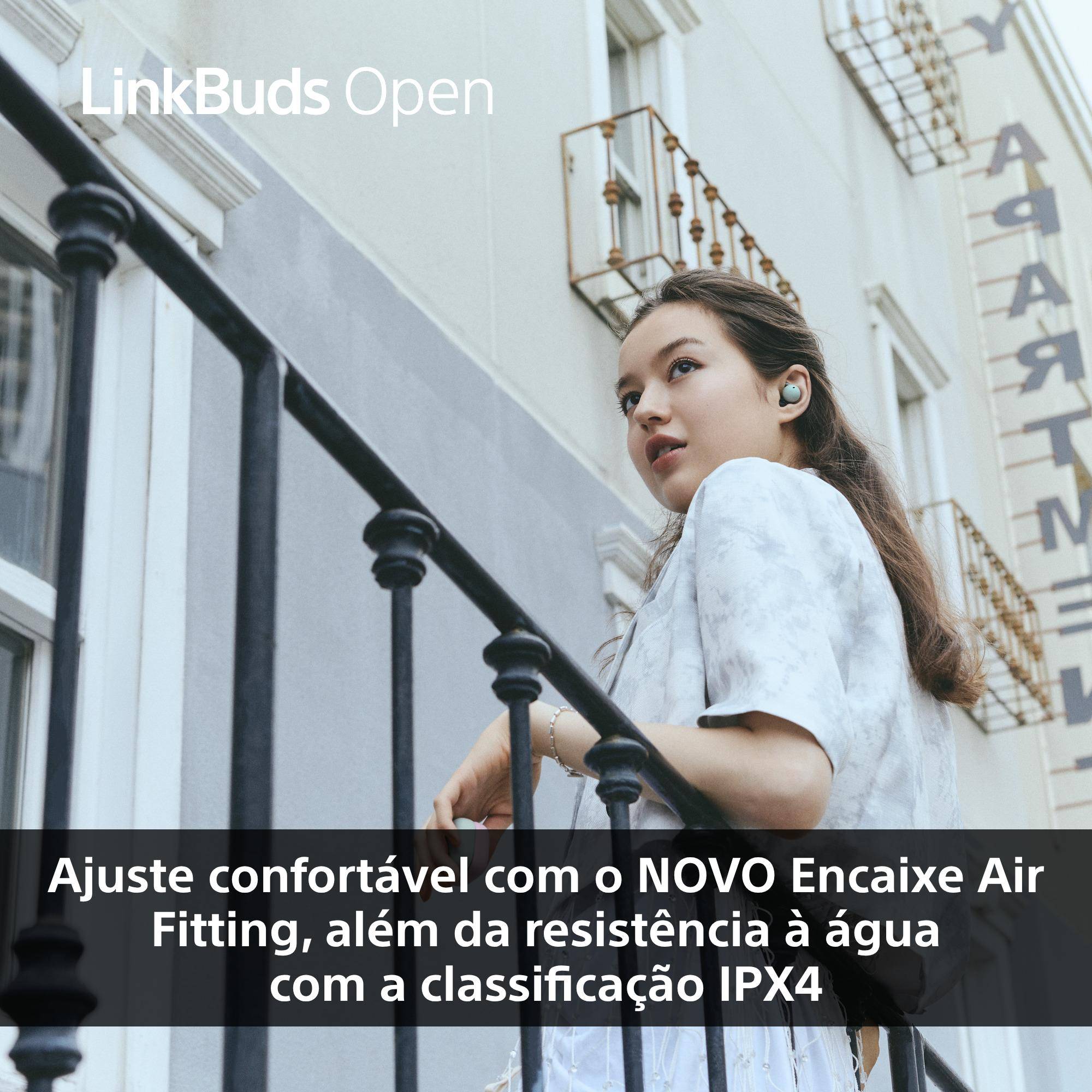 Auriculares Bluetooth Sony LinkBuds Open com estojo de carregamento/ Autonomia 8h/ Violetas - Imagem 4