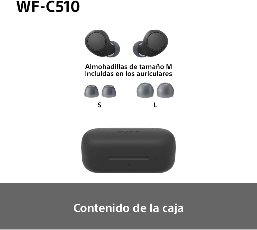 Auscultadores Bluetooth Sony WF-C510 com estojo de carregamento/ Autonomia 5h/ Pretos - Imagem 16
