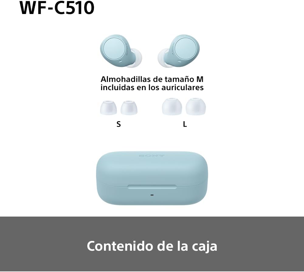 Auscultadores Bluetooth Sony WF-C510 com estojo de carregamento/ Autonomia 5h/ Azuis - Imagem 14