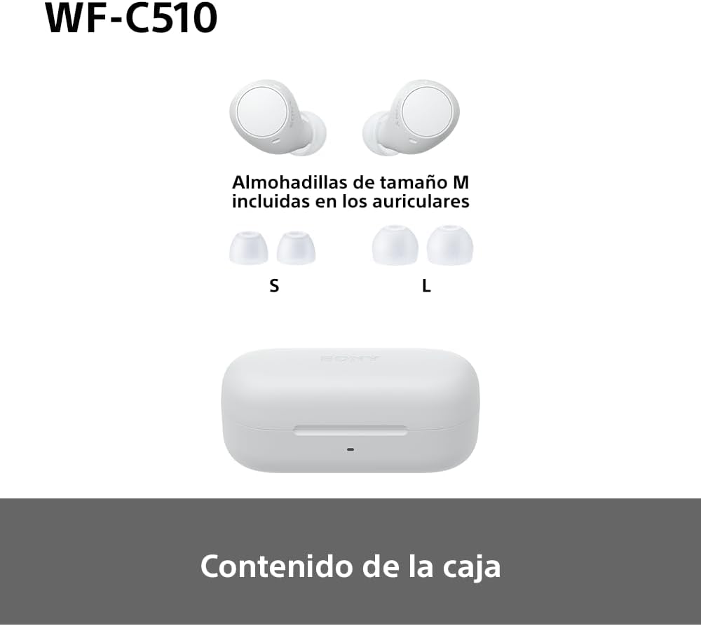 Auscultadores Bluetooth Sony WF-C510 com estojo de carregamento/ Autonomia 5h/ Brancos - Imagem 14