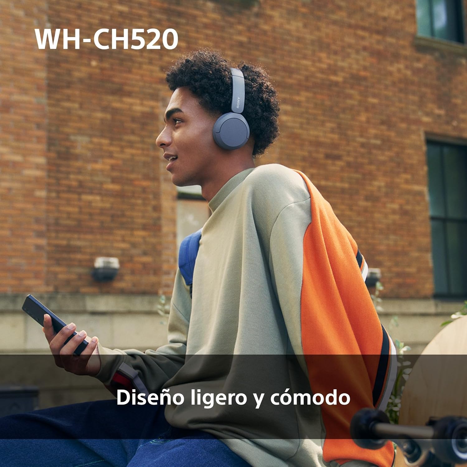 Auriculares Sem Fios Sony WH-CH520/ com Microfone/ Bluetooth/ Bege - Imagem 4
