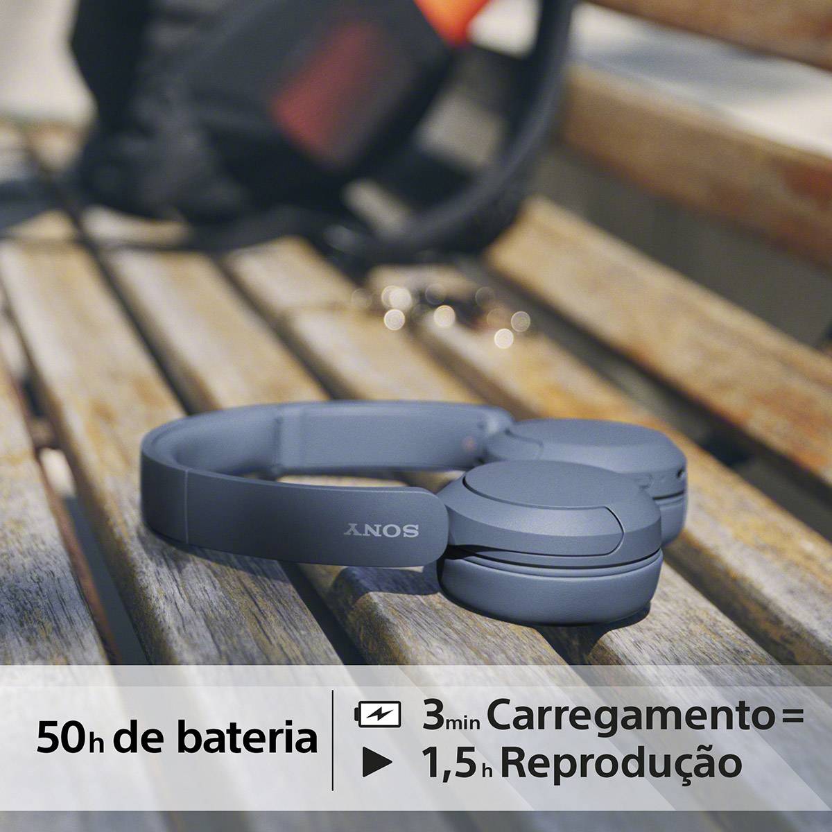 Auscultadores sem fios Sony WH-CH520/ com Microfone/ Bluetooth/ Azuis - Imagem 6