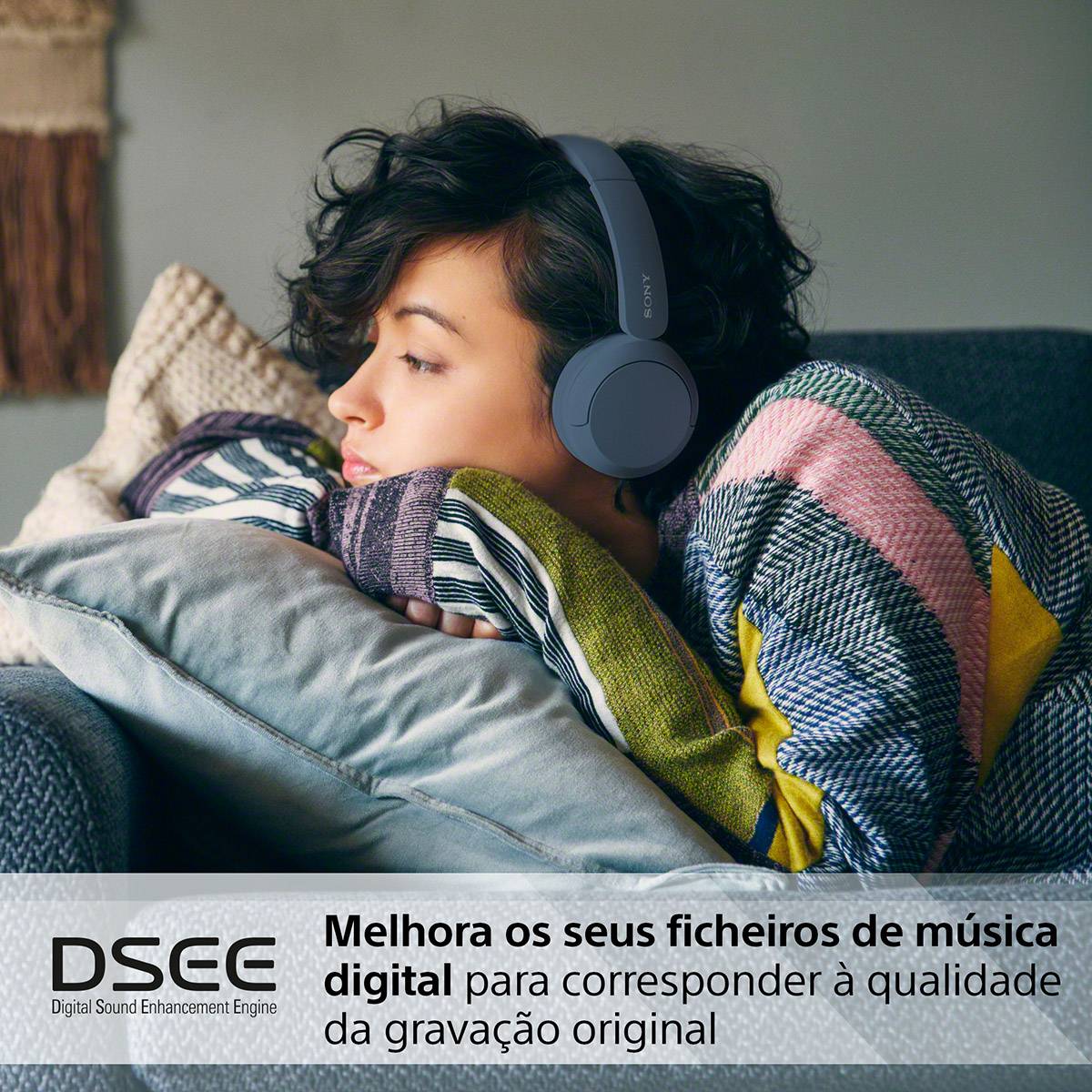 Auscultadores sem fios Sony WH-CH520/ com Microfone/ Bluetooth/ Azuis - Imagem 8