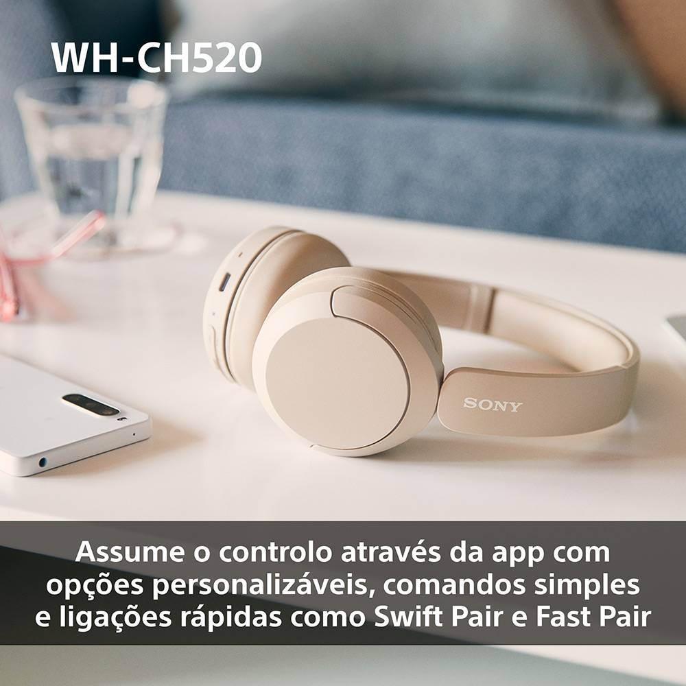 Auriculares Sem Fios Sony WH-CH520/ com Microfone/ Bluetooth/ Cor-de-rosa - Imagem 7