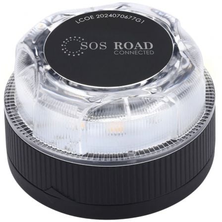 Luz de Baliza de emergência para Carro SOS Road Connected EL2024 V16 / Homologada / Base Magnética / Geolocalizável / Funciona a Pilhas - Imagem 2