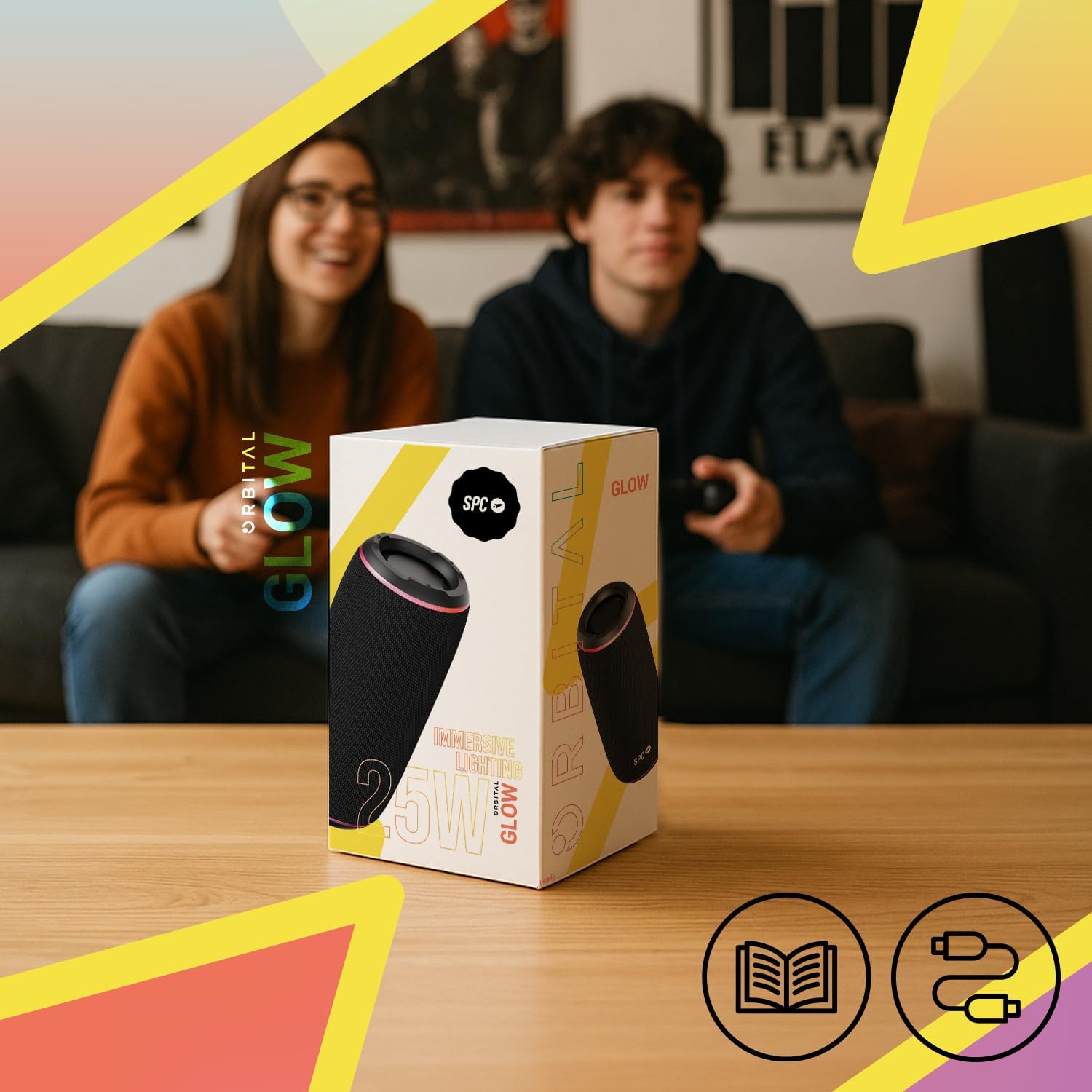 Altifalante com Bluetooth SPC Orbital Glow/ 25W/ 2.0 - Imagem 7