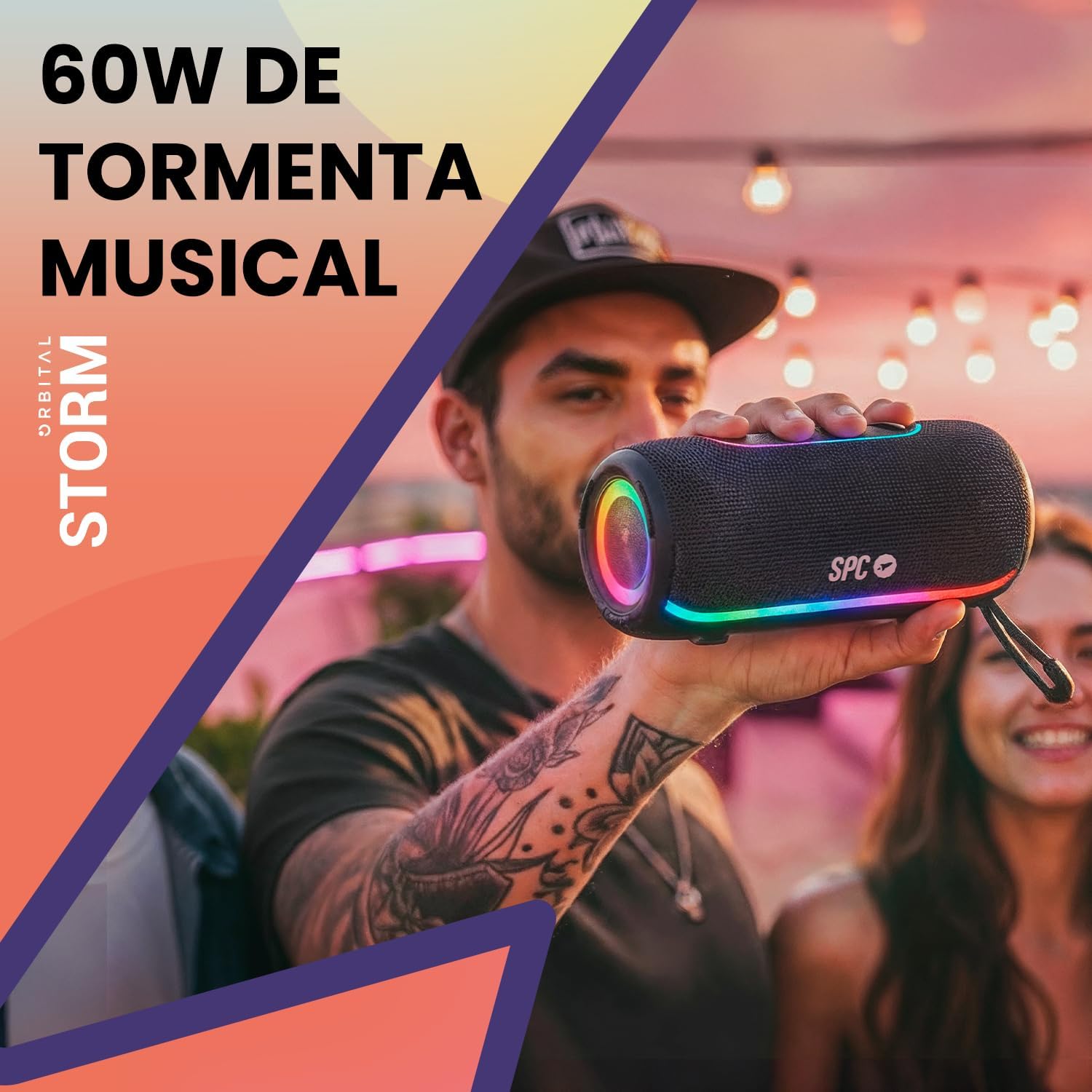 Altifalante com Bluetooth SPC Orbital Storm/ 60W/ 2.0 - Imagem 2