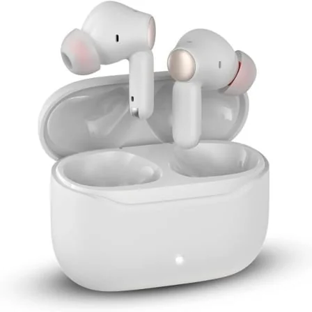 Auriculares Bluetooth SPC Ether 3 Pro com Estojo de Carga 35h Autonomia ENC Dual Connection Branco - Imagem 2
